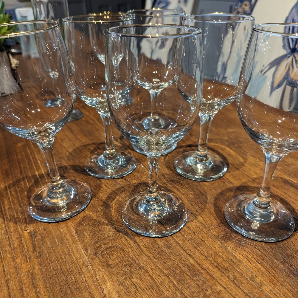 Gold Rim Champagne Glasses